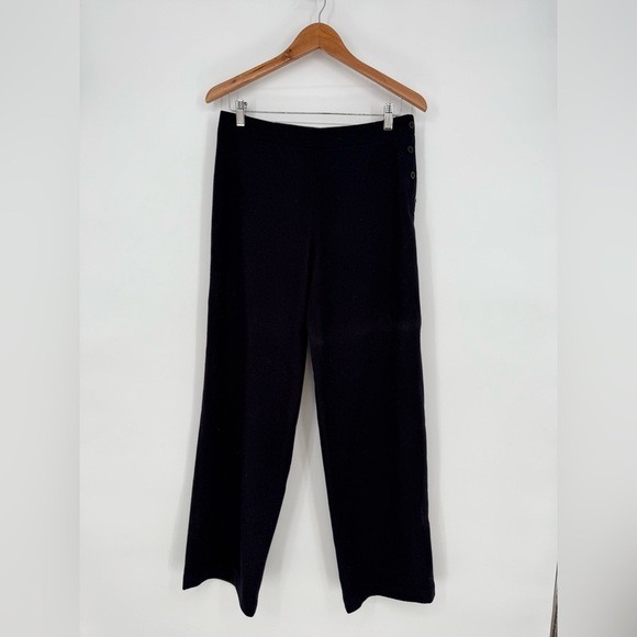 J.Crew Women's Wool Cashmere Side Button Bootcut Size 8 High Rise Trouser Pant - Picture 1 of 7